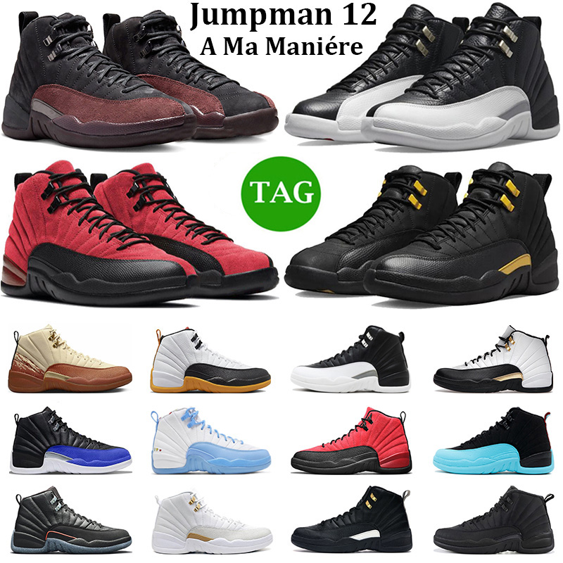 

2023 OG Jumpman 12 Basketball Shoes Men Women 12s Reverse Taxi University Gold Reverse Flu Game Gym Red FIBA Wolf Grey Utility Mens Trainers Sport Sneakers, #16