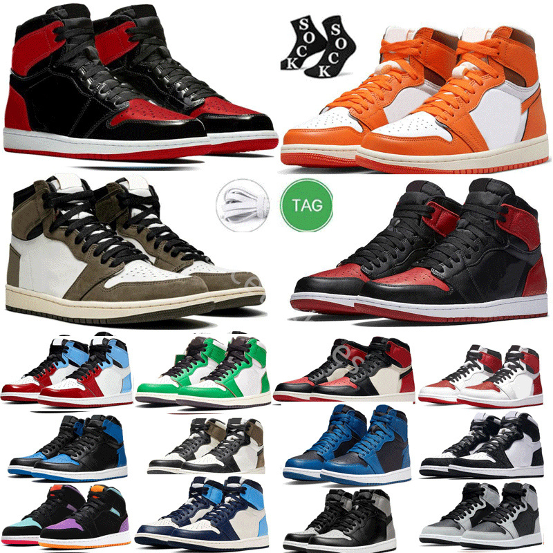 

Patent Bred Mens Basketball shoes black white Dark Marina Ice Diamond Yellow Toe Stealth University Blue Reverse Mocha Smoke Grey sports high low sneakers size 13, Color#48