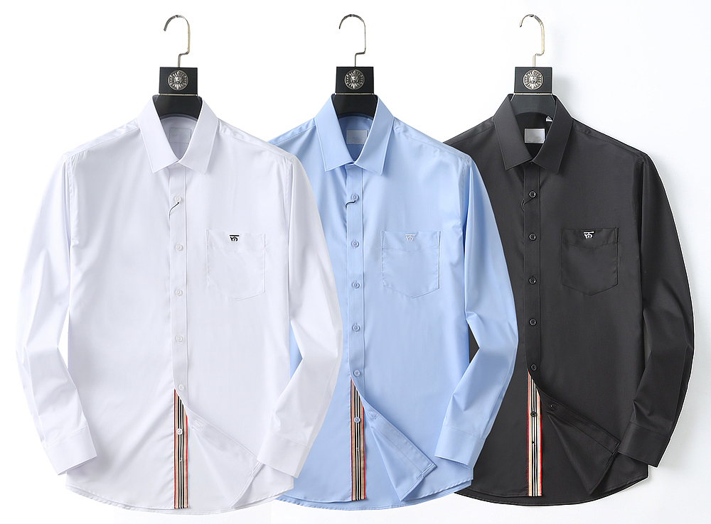 

Official same style men's dress shirt Luxury T-shirt Long sleeve casual business clothes plaid Pony Embroidery brand 22 color size M-4XL, Blue