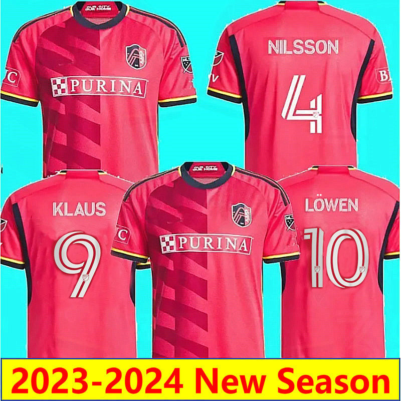 

2023 St. L ouis City SOCCER JERSEYS 23 24 st Louis RED SC STROUD NILSSON KLAUSS football shirt NELSON GIOACCHINI BLOM OSTRAK PARKER HIEBERT maillots camesitas de futol, Fans 2023 home