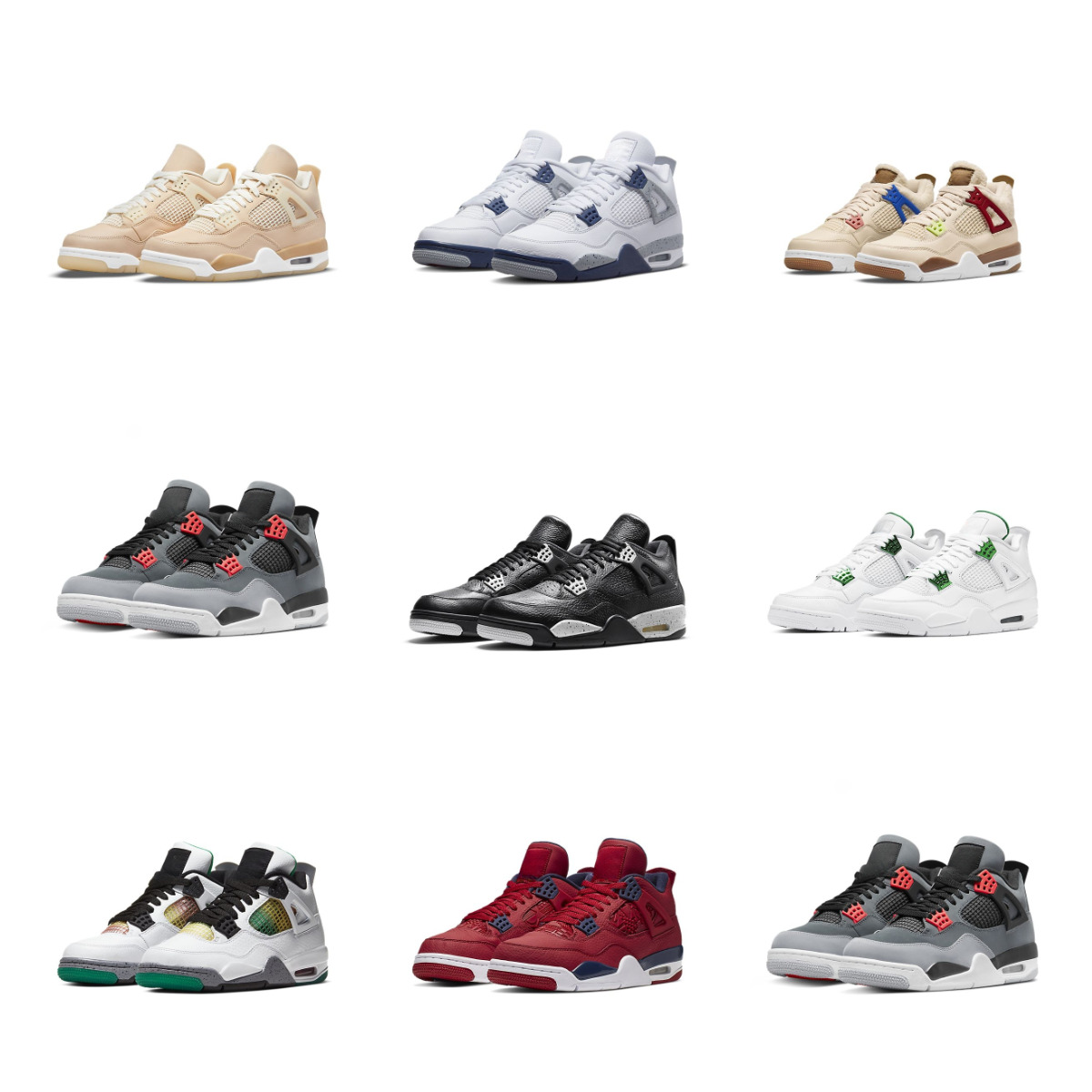 

Jumpman 4 Basketball Shoes Men Women 4s Black Cat Military Black Photon Dust Seafoam University Blue Red Thunder Mens Trainers Sports, Color 9