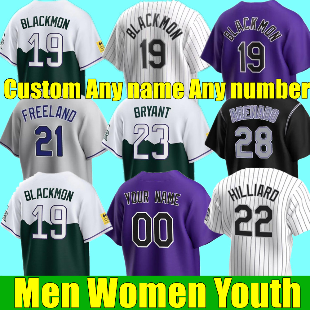 

2023 Custom Kris Bryant Jersey S-4XL Wilson Randal Colorado Grichuk Connor Joe Charlie Blackmon Todd Helton Larry Walker Jose Iglesias Ryan McMahon Rockies, As shown in illustration