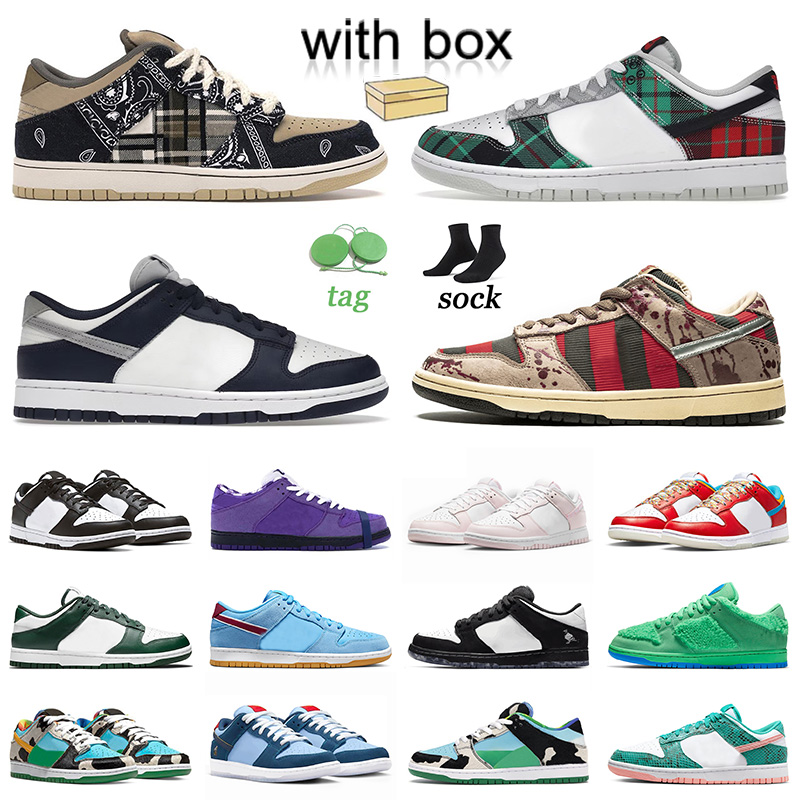 

Luxury dunky low basketball shoes men women midnight navy freddy krueger tartan plaid pink paisley sneakers Ts Cactus Jack Chunky Dunky Purple Lobster Argon, C65 36-45 lilac