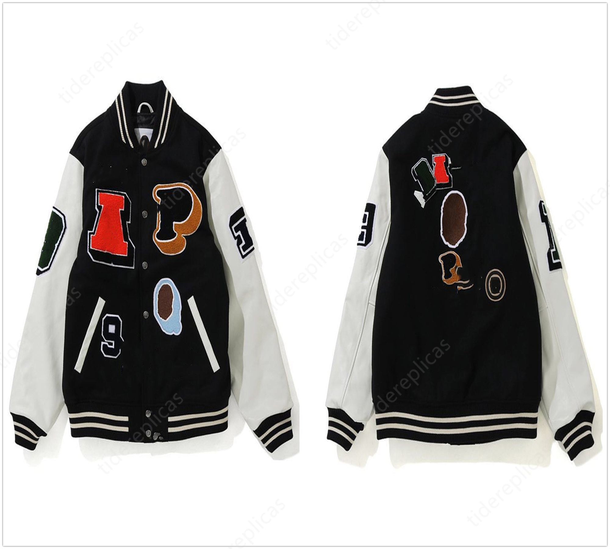 

2023 mens designer cotton coat baseball jacket windbreaker windbreak varsity Lightning letter stitching single breasted color block stand collar bomb 5OU9, Style no. 4