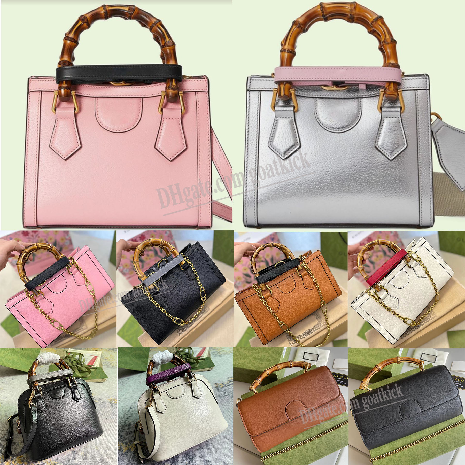 

Diana Tote Bags Bamboo Handle Totes Women Luxury Designer Double Jumbo G Top Handbags Crossbody Interlocking G Black Pink Bucket Medium Cross Body Small Purses