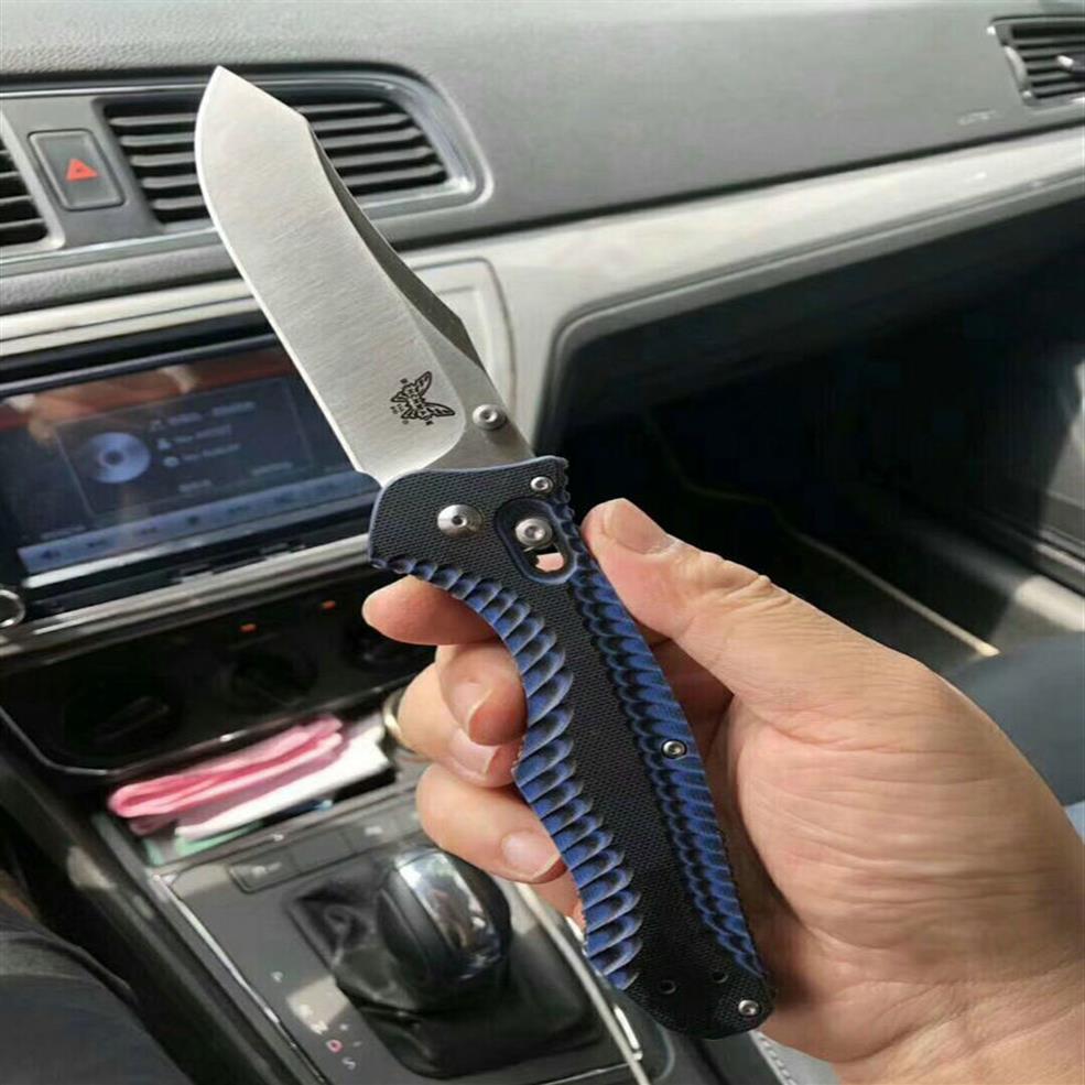 

Top BM Series 820BK Osborne Contego Folding Knife 3 98 GB-D2 Black Plain Blade G10 Handles OEM BM42 3310BK Pocket Knife Su239V