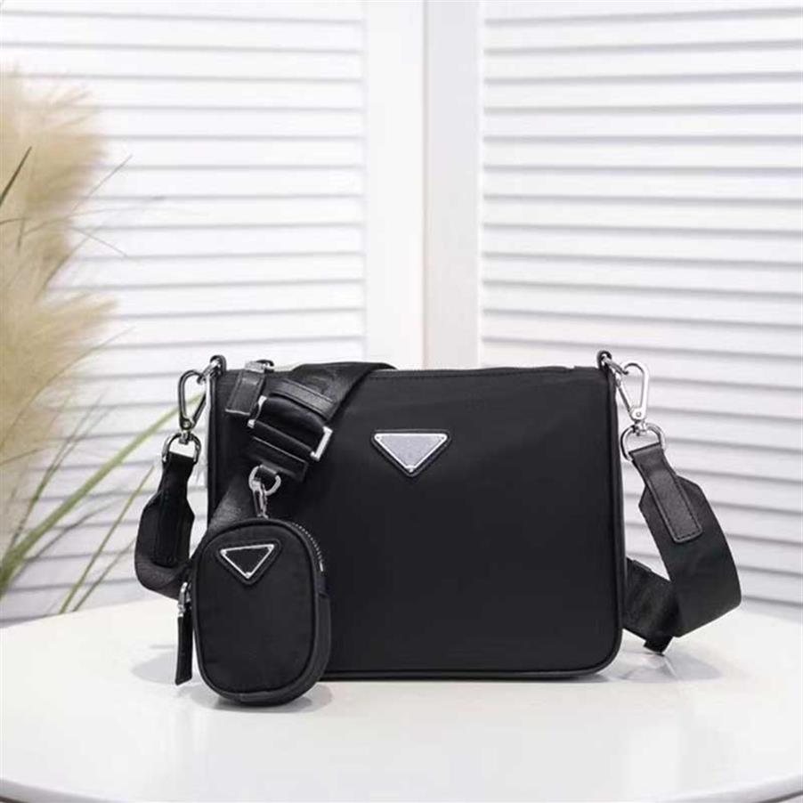 

Mens messengers bag briefcase fashion outdoor one shoulder wallet messenger high quality nylon bags genuine leather whole298k