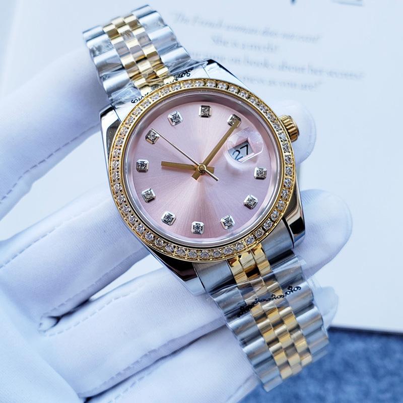 

Woman Diamonds Watch 41/36mm Automatic 31mm/28mm Quartz Watches With Box Sapphire Waterproof Wristwatches Mens Luxury Gold Watch Round Stainless Steel Watches Gift, Tool