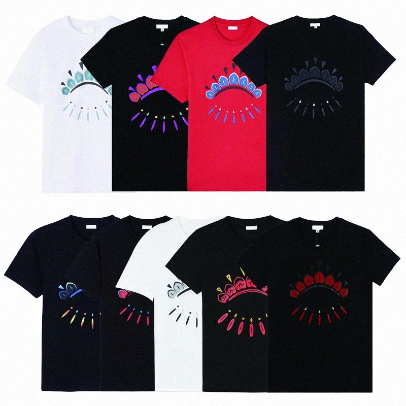 

Mens designer clothes shirt Mens t shirt Tops kenz Eyes and Letters Printed Hiphop Styles couple oversized t shirt Asian Size -2XL 24Wi#, Beige