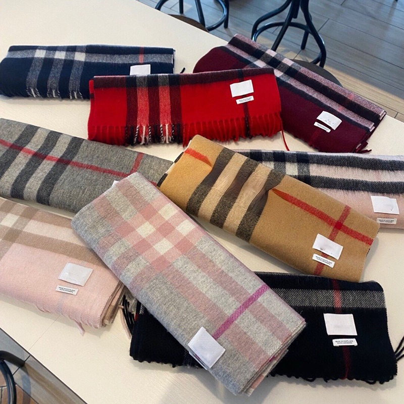 

Designer Wool Plaid Scarves Shawl Classic British Plaid Tassel Neckwear for Men and Women