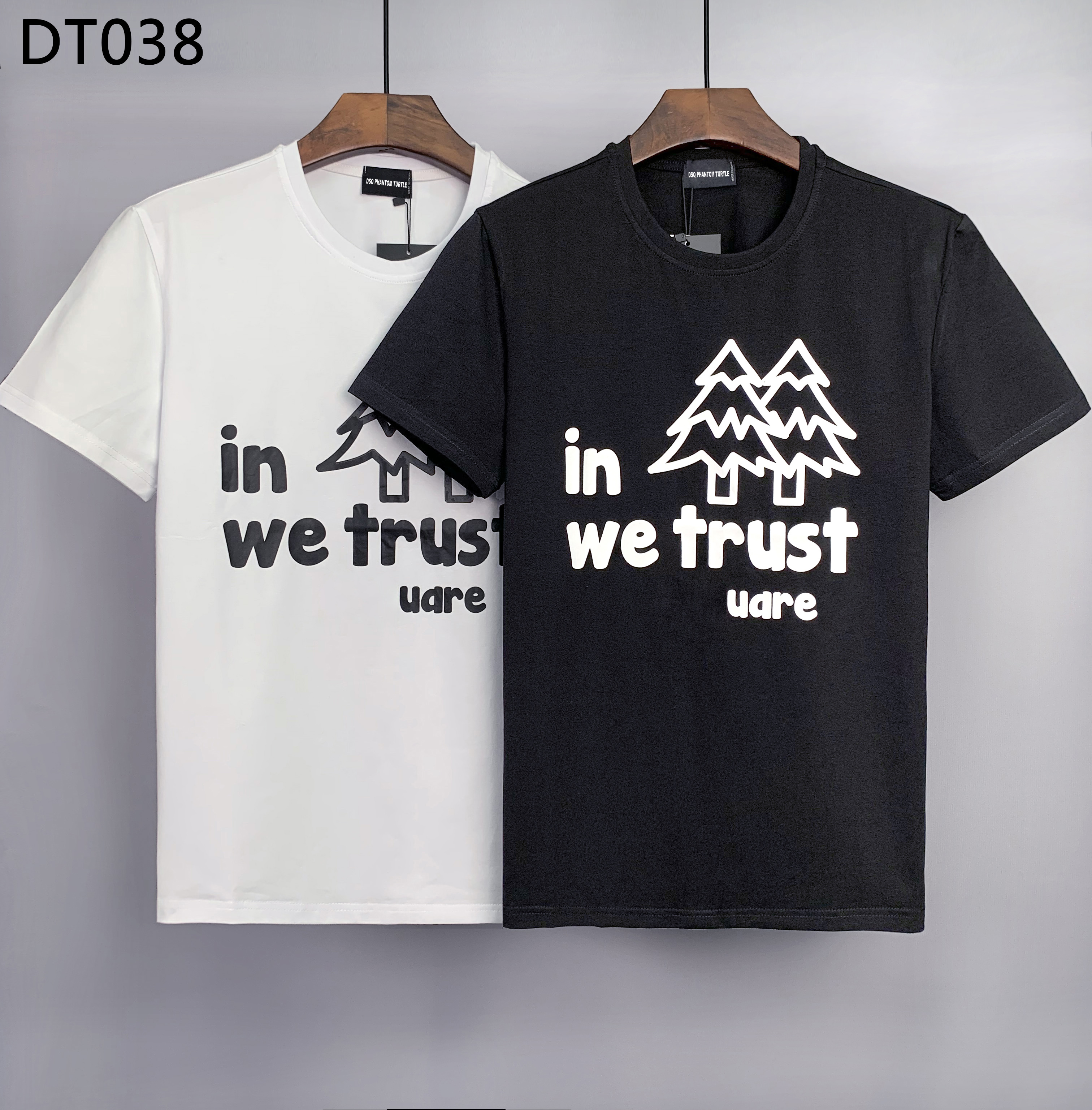 DSQ PHANTOM TURTLE Men's T-Shirts Mens Designer T Shirts Black White Back Cool T-shirt Men Summer Italian Fashion Casual Street T-shirt Tops Pl