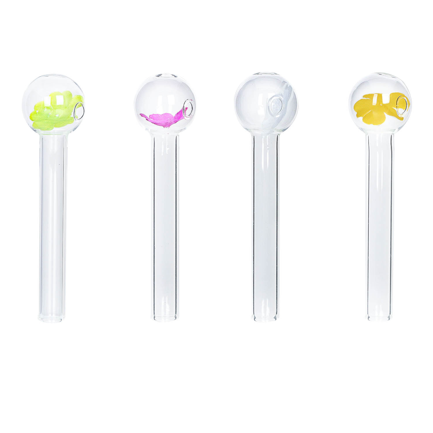 

Pyrex Glass Oil Burner Pipe Clear Color with flower quality pipes transparent Great Tube tubes Nail tips