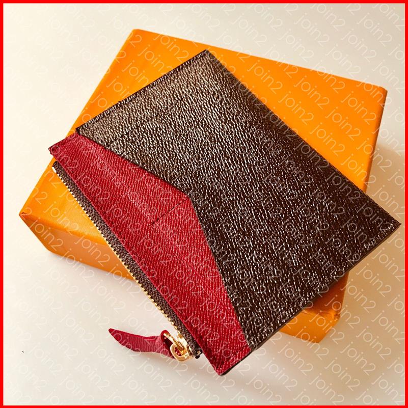 

ZIPPED CARD HOLDER Designer Fashion Women's Cardholder Case Luxury Zippy Coin Purse Brand Key Pouch Bag Wallet Brown Canvas F267S, Brown with flowers (burgundy)