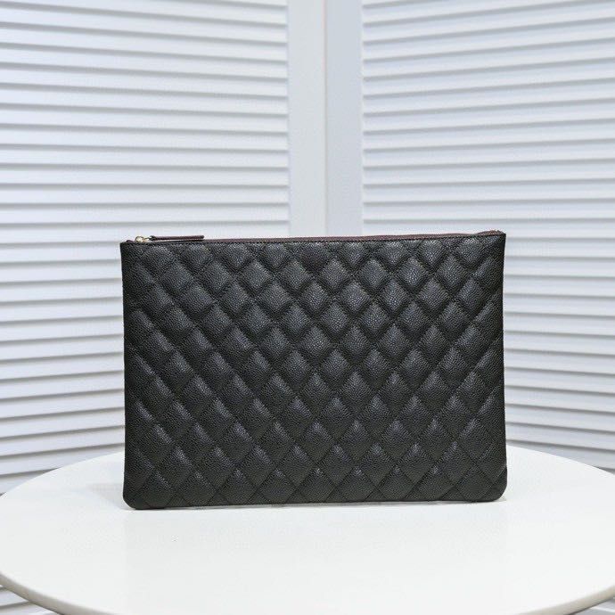

wallet luxury designer wallet small purse clutch card holder credit wallets women classic black quilted fashion genuine leather purses coin Pickup clip 34CM, Sheepskin