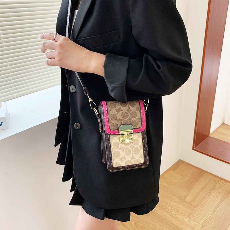 

Shoulder Bags Original Brand Bag Women Fashion Messenger Square Mobile Phone, Pink