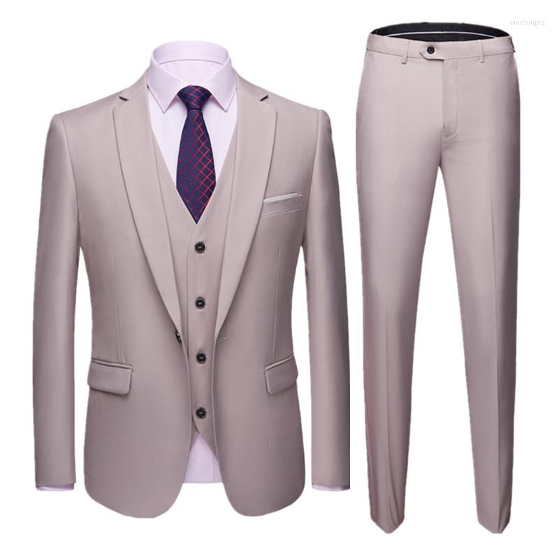 

Men' Suits Three-piece Men' Suit 2023 Fashion Korean Version Of The Self-cultivation Casual Work Comfort, Black