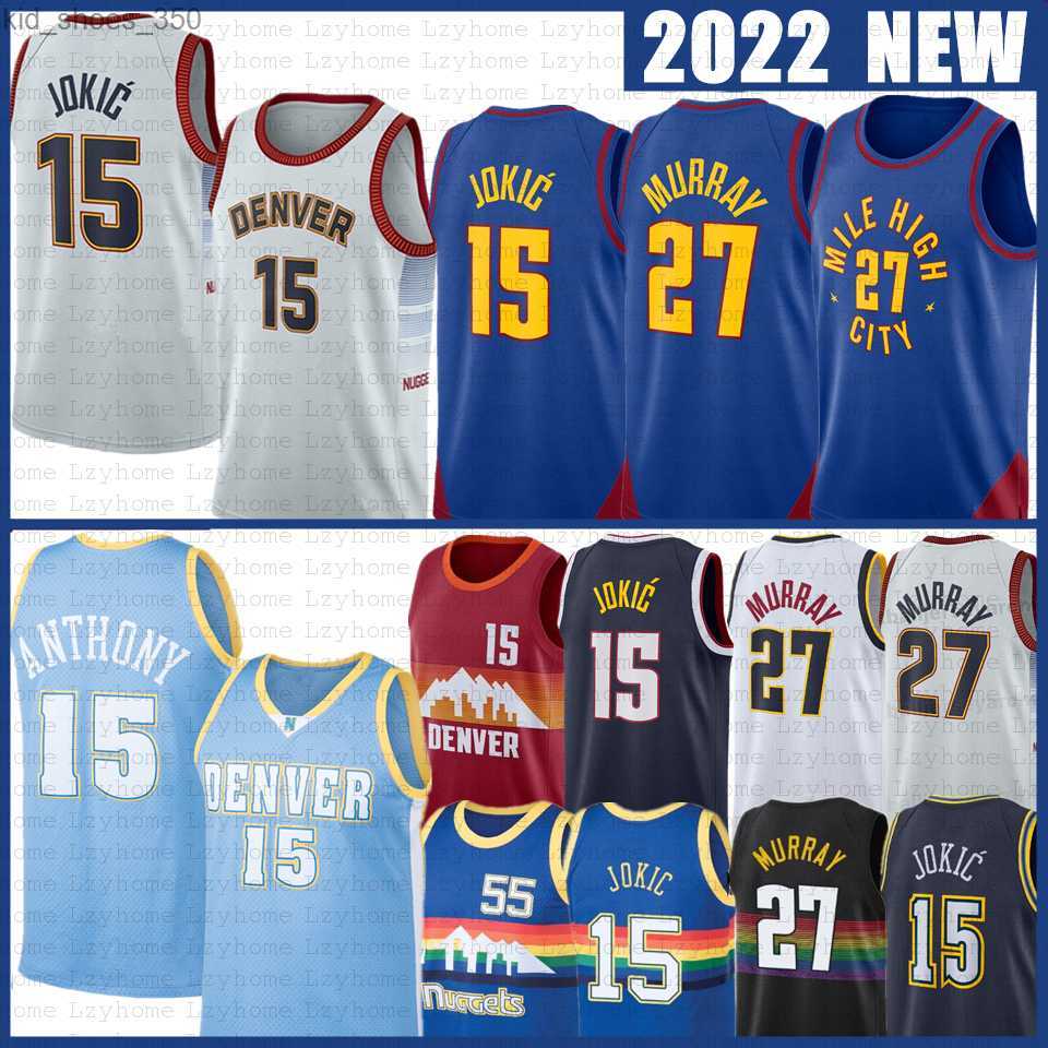 

Nikola Jamal Murray Jokic Basketball Jerseys Michael Porter Jr. Denvers Nugget Carmelo Anthony Aaron Gordon Dikembe Mutombo 2022/23 City, Jersey