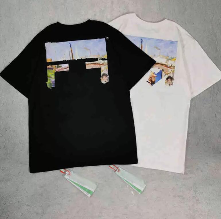 

Fashion White Black t Shirt Brand Designer Cotton Short Sleeves Couples ofs Luxury Mens Tops T-shirt Casual Summer Tee Women Tshirts Arrow x Printing Tees, Not sold separately (add postage
