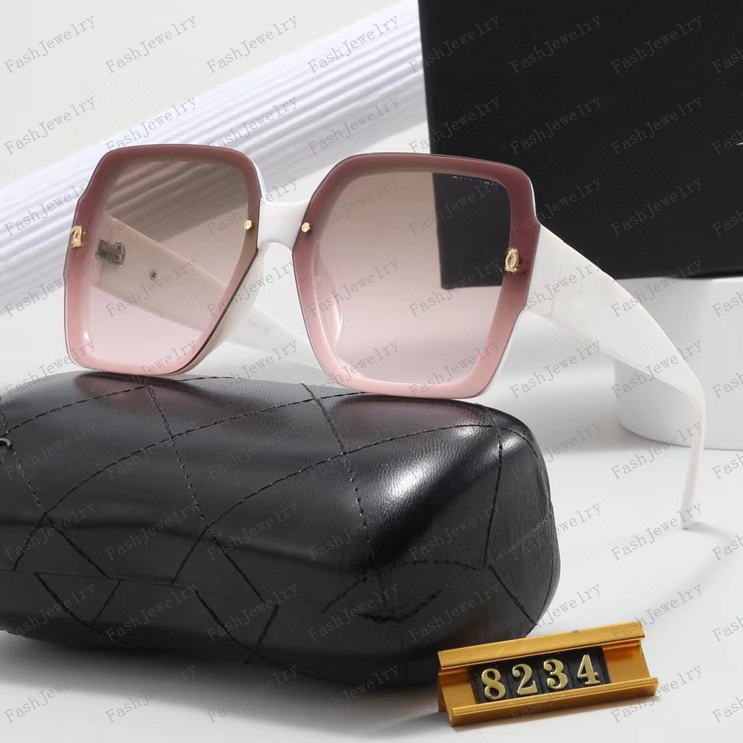 

2023 Designer Channel Slim Sunglasses Square Trendy Women's Sunscreen Versatile Foreign Temperament Polarized UV Proof Strong Light Ultra Light Glasses