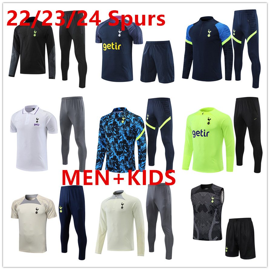 

2023 New Hot Spurs Tracksuit Soccer SET Training suit 22 23 Short sleeve and sleeveless Long sleeve KANE tracksuit football jacket chandal futbol adult and kids suit, Asd cotta