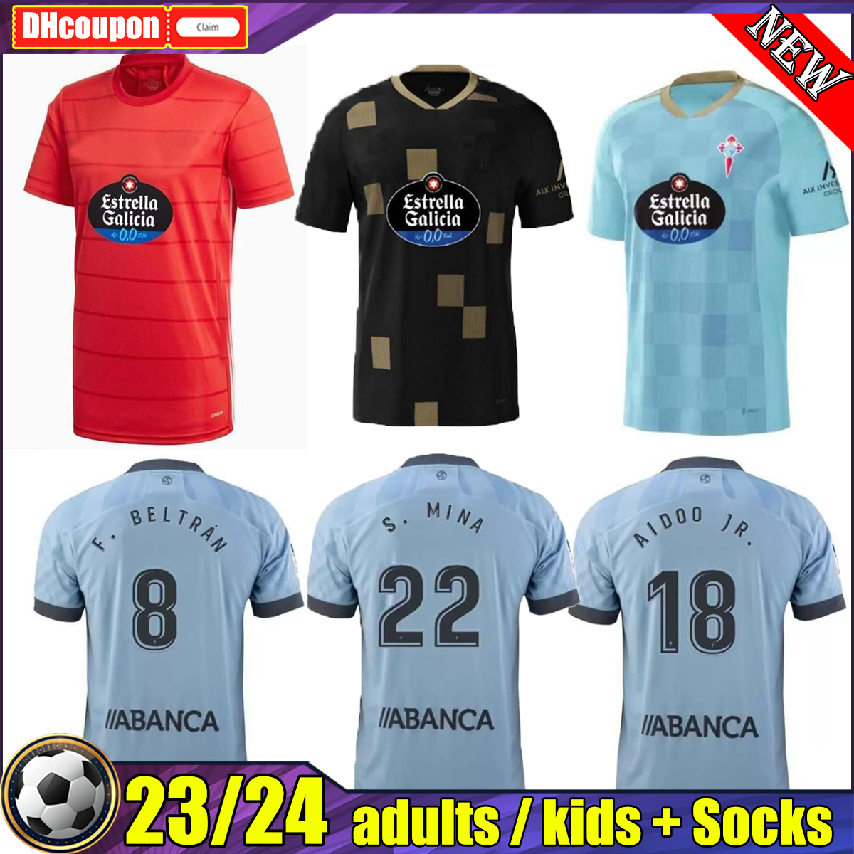 

22 23 NOLITO top soccer jerseys Celta de Vigo F.BELTRAN home away 2022 2023 camiseta de futbol MALLO IAGO ASPAS SOLARI S. MINA Brais Mendez football t-shirt for men, 02