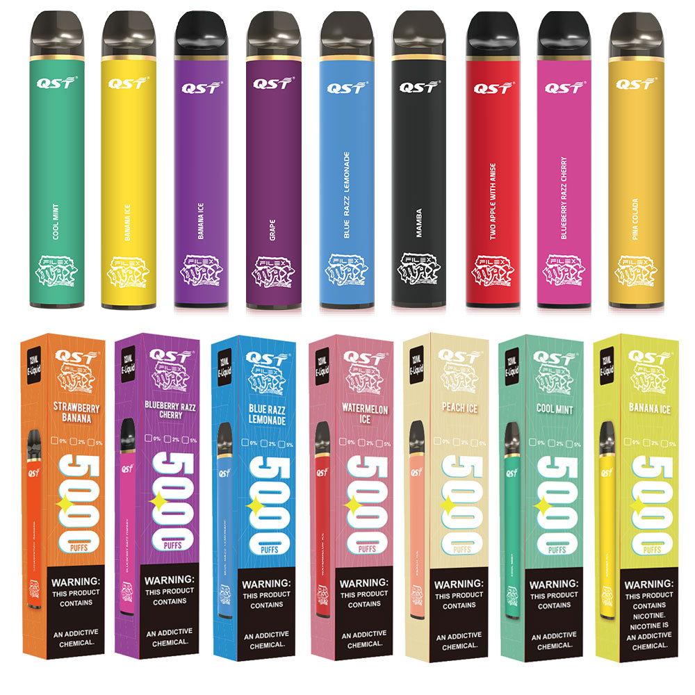 

disposable vape qst puff 5000 filex max 17 flavors original manufacturer wholesale