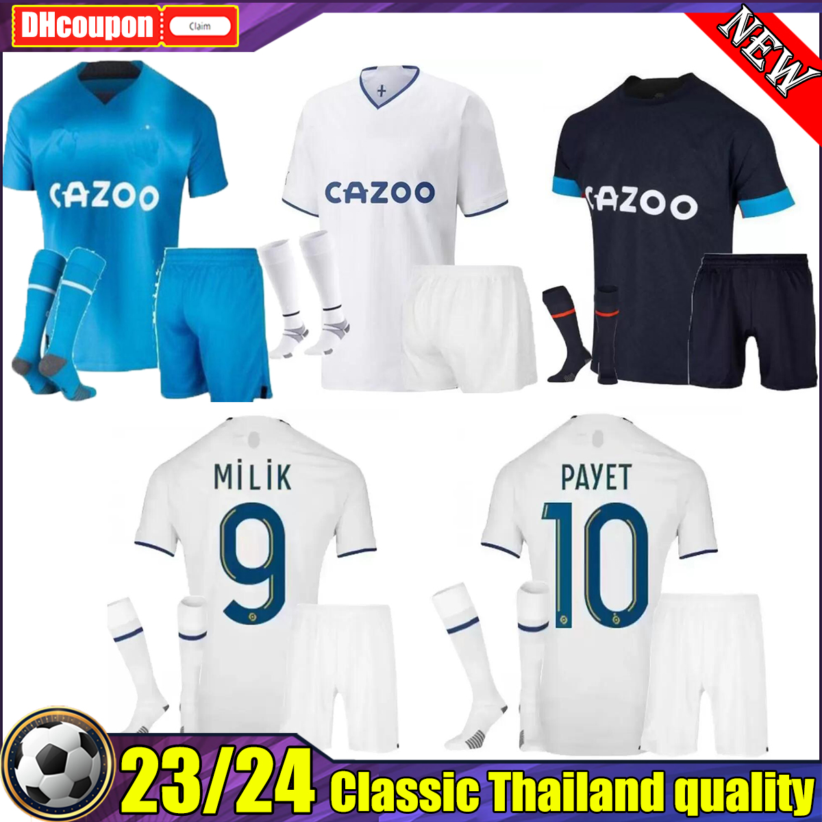 

Marseilles CUISANCE Soccer jerseys 2022 2023 OM Maillot Foot ALEXIS GUENDOUZI PAYET GERSON CLAUSS UNDER KONRAD KAMARA 22 23 MILIK Football shirt men kids kit socks, 08