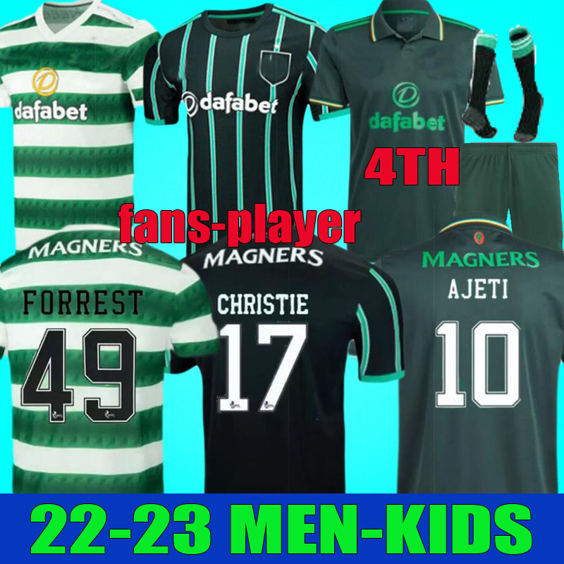 

2022 2023 Celtic Fourth soccer jerseys fans player 22 23 ORIGINS 4th KYOGO JOTA AJETI ABADA MCGREGOR TURNBULL STARFELT football shirt adult MEN KIDS kitS set uniforms, 2023 adult 4th