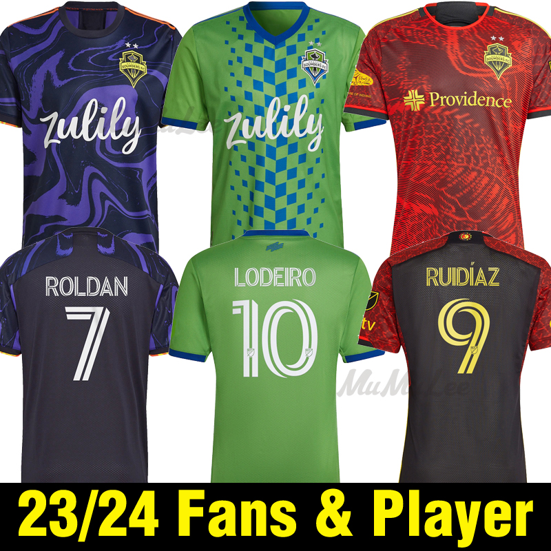 

2023 Seattle Sounders FC SOCCER JERSEYS away purple 23 24 Roldan Ruidiaz Lodeiro Montero MORRIS camisetas de futbol DELEM football shirts MAILLOTS FOOT