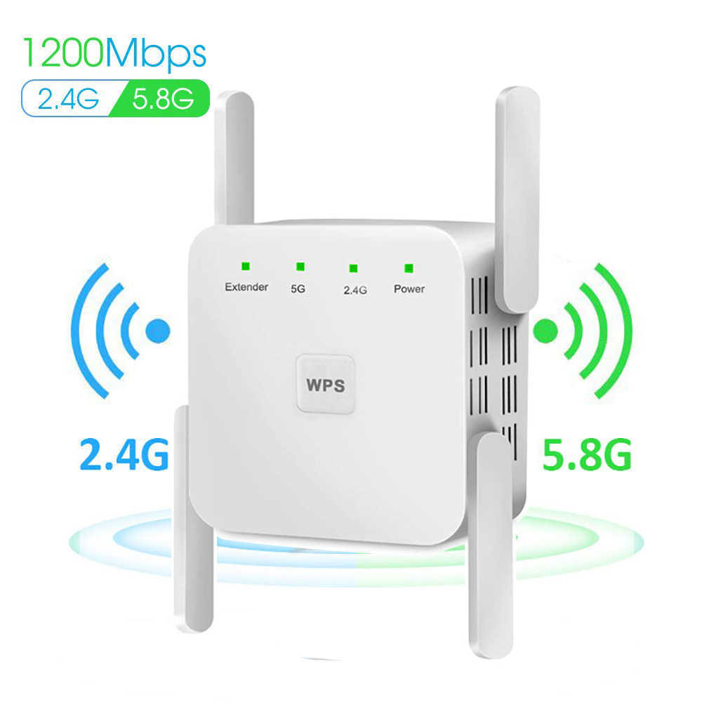 

Routers Wireless WiFi Repeater Extender 2.4G/ 5G Wi-Fi Booster 300/1200Mbps Amplifier Large Router Range Signal Repeator AC Ultraboost J230309