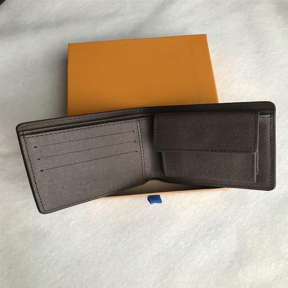 

Top High quality wallet Paris plaid style Designer mens women high-end Wallets with box2800, Brown l letter floal wallet