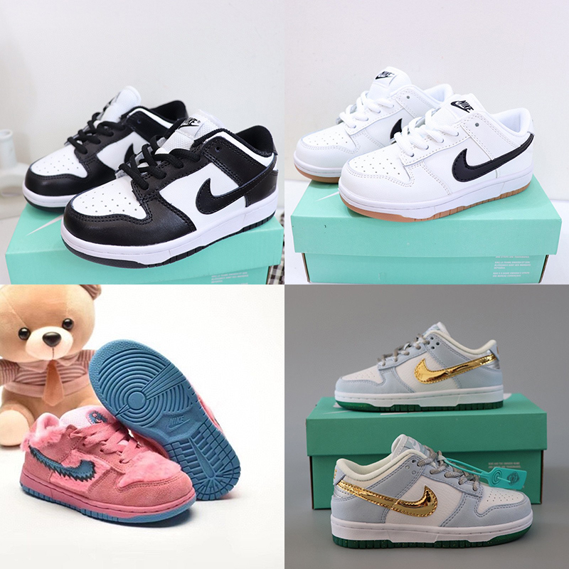 

A8 KIDS DunkSB Low Hight Slippers Shoes Sneaker Leather With Box Men Women Many Color Black Blue, Ksbl (16)