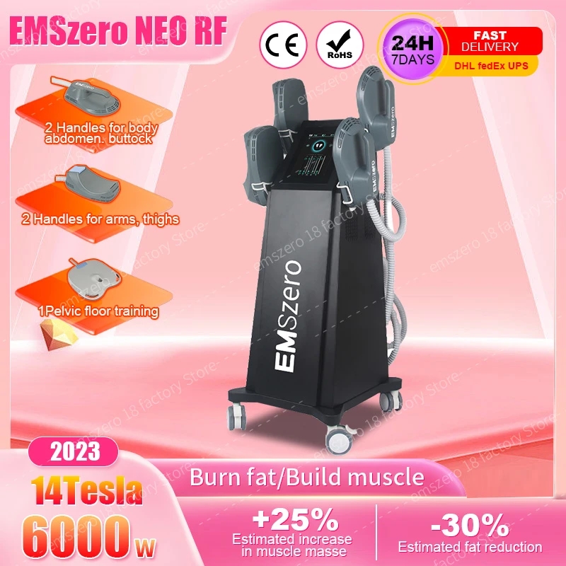 

EMS 14 Tesla 2023 DLS-EMSLIM Machine Emszero Abdominal Fat Burning Muscle Fat-removing Body Shaping Engraving Machine Salon CE