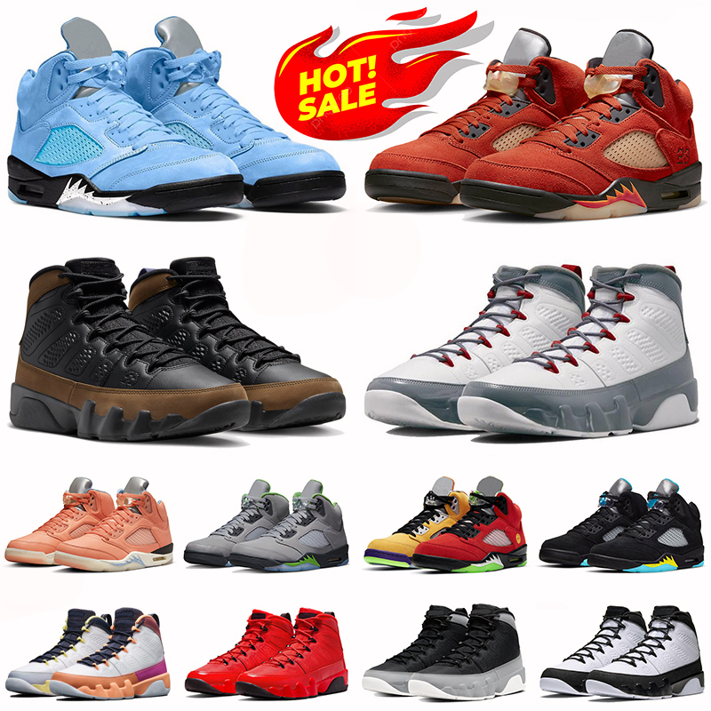 

jumpman 5 9 Basketball Shoes 5s UNC sneakers 9s Light Olive Fire Red Racer Blue Mars For Her Craft Aquatone Taxi Oregon Oreo Concord men women outdoor sports trainers, Pinksicle