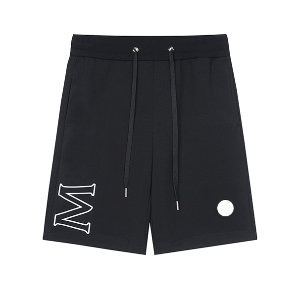

Early Spring Classic men shorts Free Transportation Front and back letters short men casual short Size M--XXL, Black