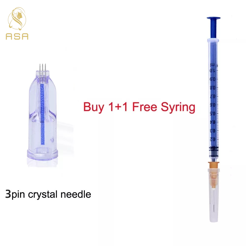 

Beauty Microneedle roller 4pins Crystal Multi Needle Injection Mesotherapy Replaced Micro Needle Meso Nano Needle Injection