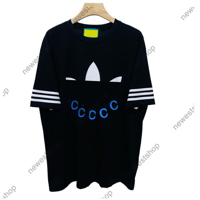 

2023 Men designer Tee t shirt mens Cooperative version t shirts short sleeve cotton women oversize t-shirt Plus Size Street Casual Alphabetic pattern Tshirts 2COLOR, Black