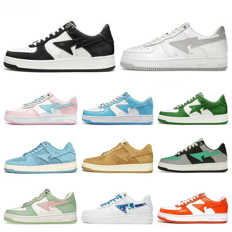

bapesta SK8 Low Casual Shoes OG Apes Sta sk8 Designer Men Women Black White UNC Pastel Green Orange Blue Red Suede Pink quality platform shoes Outdoor Trainer Sneakers, Shoes lace