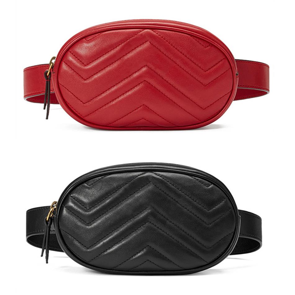 

Whole New Fashion Pu Leather Brand Handbags Women Bags Designer Fanny Packs Famous Waist Bags Handbag Lady Belt Chest bag 4 co266V, Black