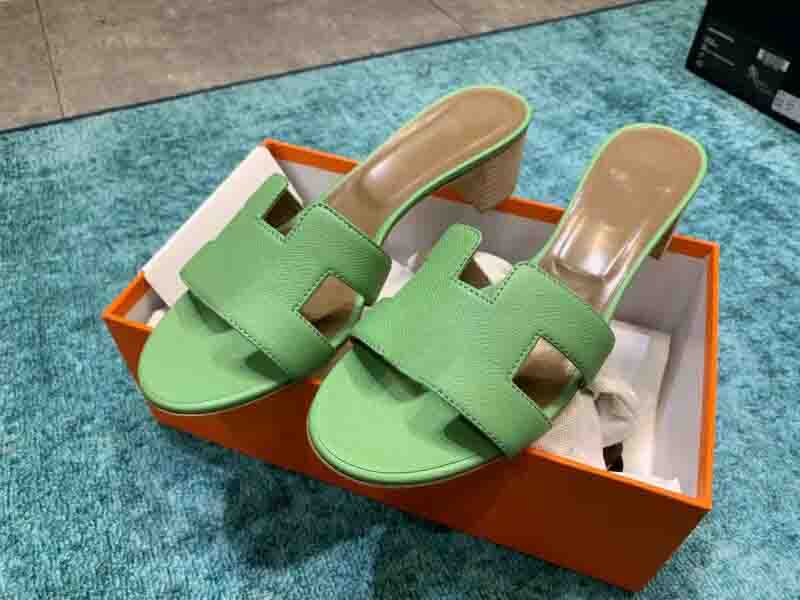 

Oasis sandal slipper slide Women's Chunky Heel Sandals Slippers Luxury Designer Leather Summer Classic Fashion Beach Jelly Slippers 35-41