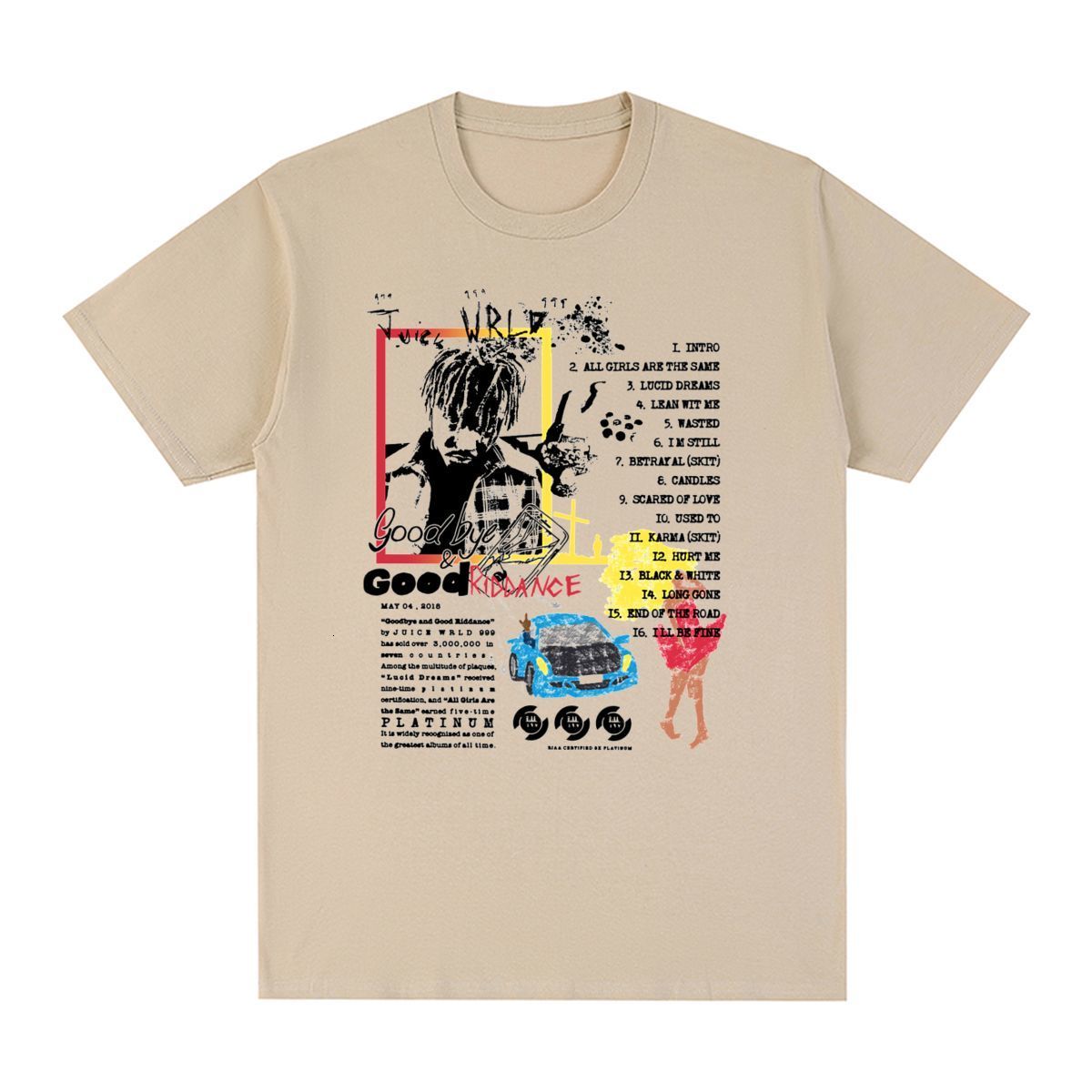 

Men s T Shirts JUICE WRLD Vintage T shirt Hip Hop Rap Musician Fashion Casual boys girls Gifts Cotton Men T shirt Tee Tshirt Womens Tops 230308, Khaki