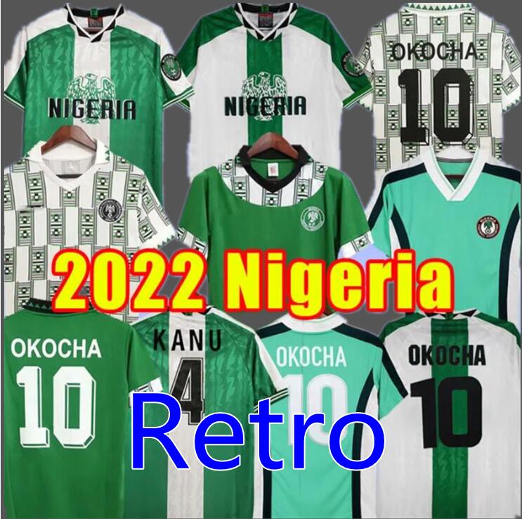 

23/24 Nigerian concept soccer jerseys 2023 OKOCHA KANU BABAYARO UCHE WEST IHEANACHO VINTAGE fans player version MUSA FINIDI AMOKACHI 1994 96 98 retro football Shirt, Niriliya 22-23 special player adult size