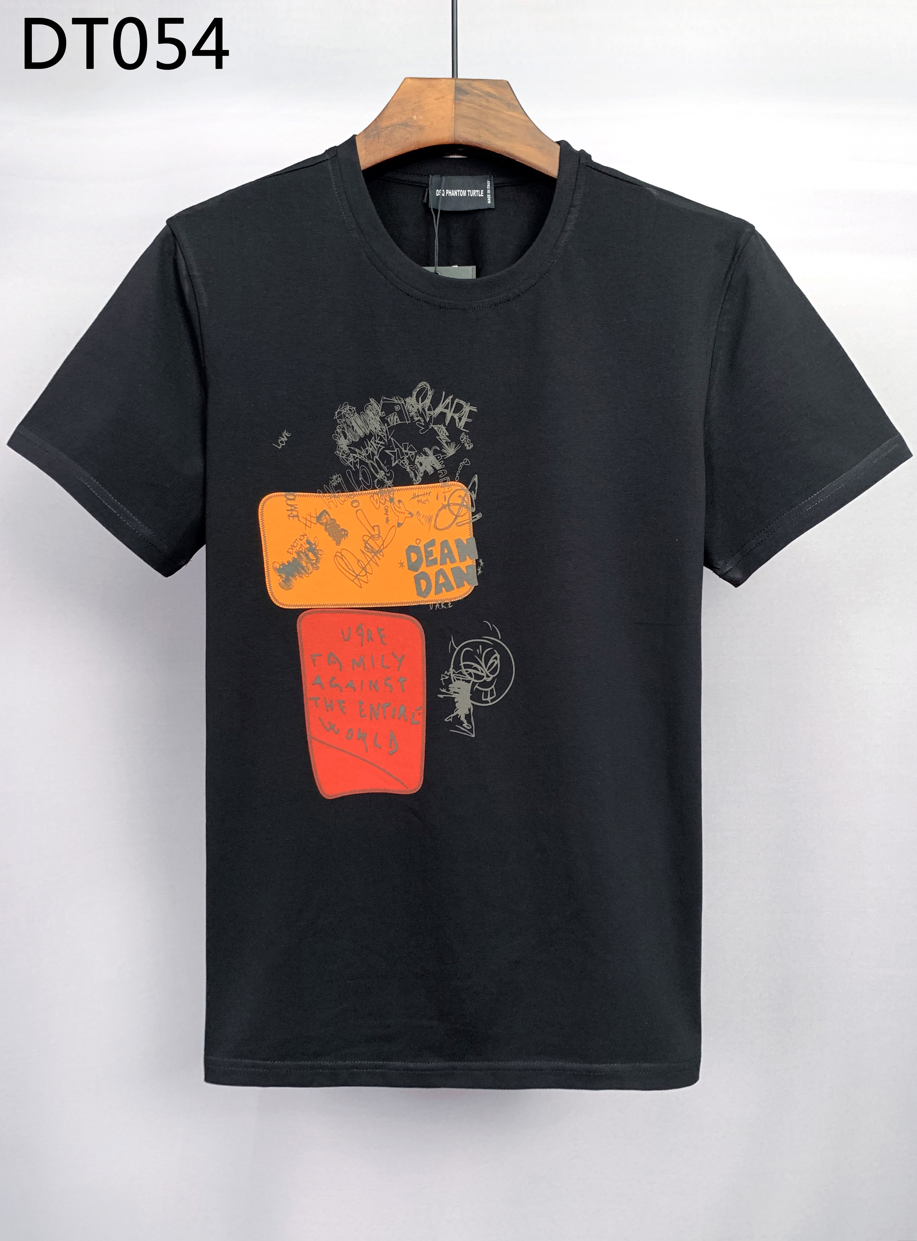 DSQ PHANTOM TURTLE Men's T-Shirts Mens Designer T Shirts Black White Back Cool T-shirt Men Summer Fashion Casual Street T-shirt Tops Plus Size