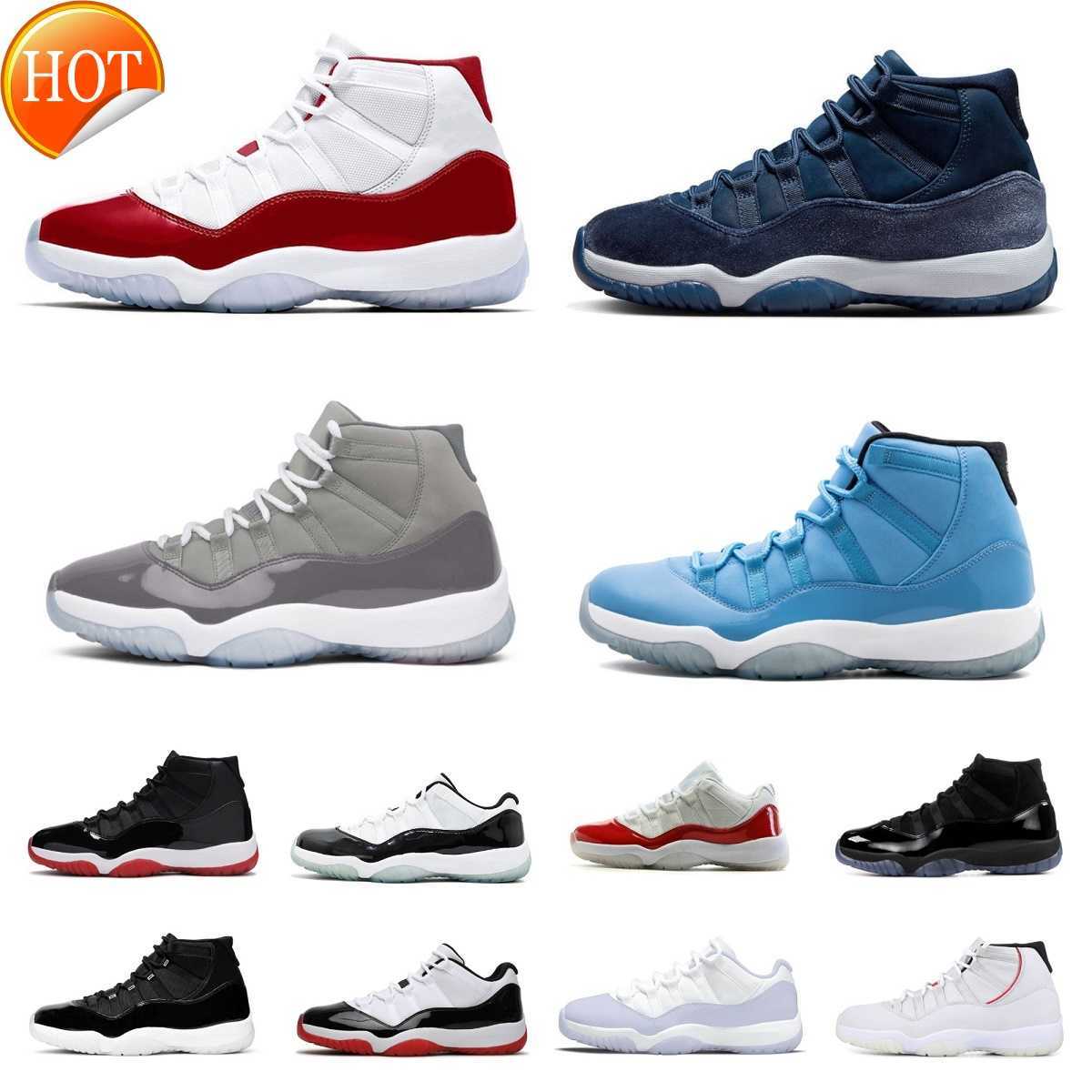 

11 Retro High 11 Basketball Shoes Jumpman 11s Jubilee 25th Anniversary Pure Violet Midnight Navy COOL GREY Cap And Gown Concord 45 Playoffs Bred Low Designer Sneakers
