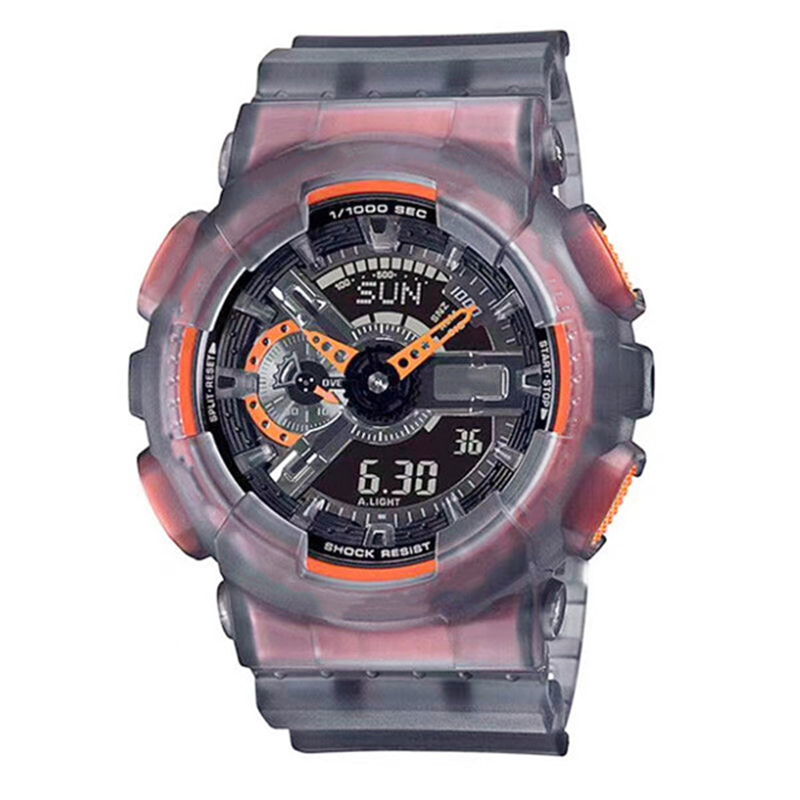 

Original shock 110 watch Unisex Quartz Digital Watch World Time LED Auto Hand Raise Light All Hands Operated GA Oak Series, 16