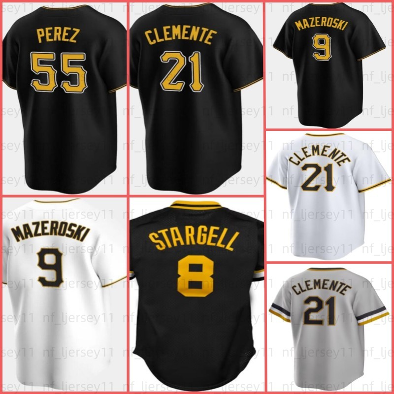 

21 Roberto Clemente Baseball Jersey 27 Kevin Newman Bryan Reynolds Willie Stargell Anthony Alford KeBryan Hayes Oneil Cruz Barry Bonds Ben Gamel 6, Men jersey