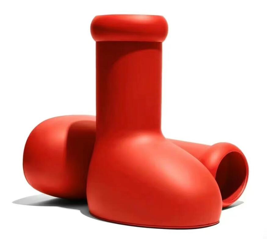 

Designer Head Rain Boots Outdoor Rubber Red Boot Man Woman Thick Bottom Non-Slip Booties Fashion Platform Middle Tube Booty
