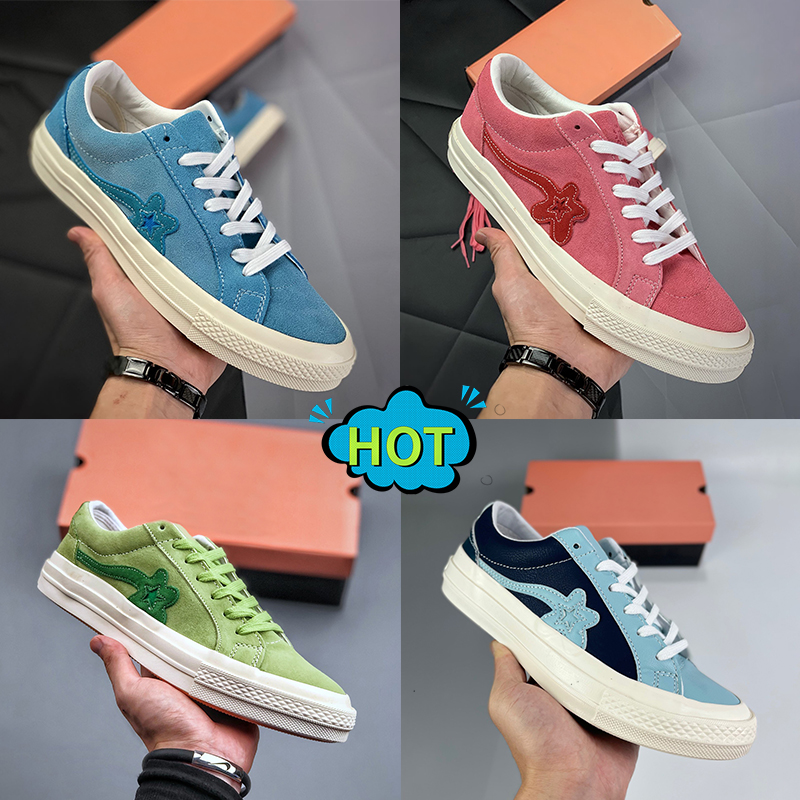 

Top Chucks running shoes Star Ox The Creator Golf mens Sneakers le Suede Geranium Pink Jade Lime Industrial Pack Barely Blue Fleur flats womens designer trainers