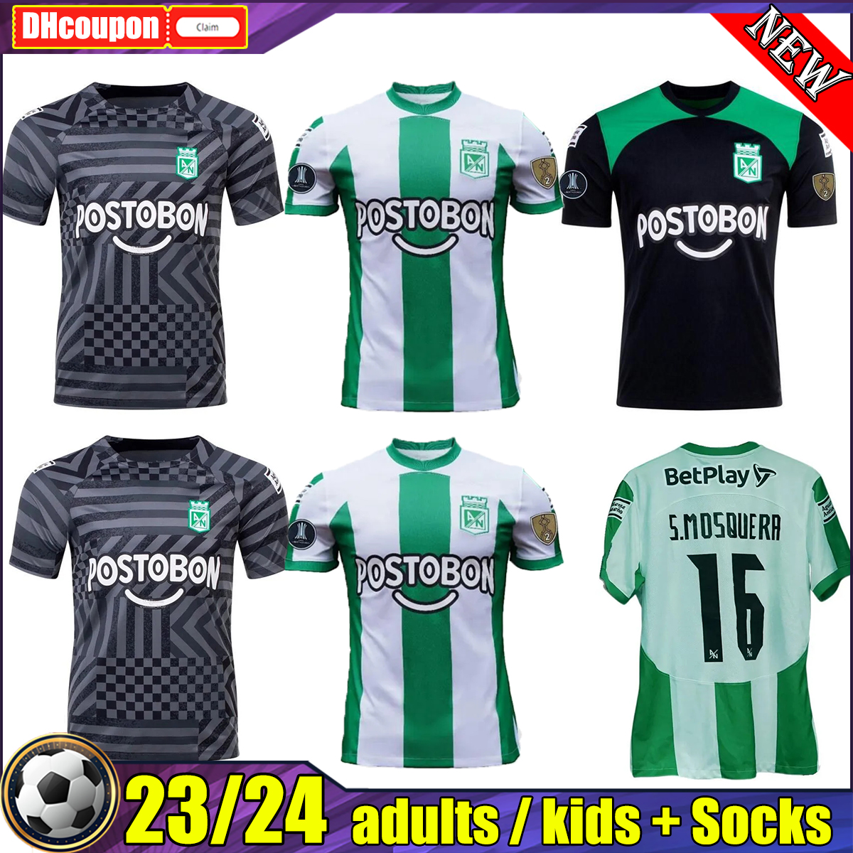

2023 Nacional Atletico Medellin soccer jerseys 2024 J.Duque DA COSTA 23 24 D.Pabon Jarlan home away training football shirt Camisetas De Futbol top thai quality, 04