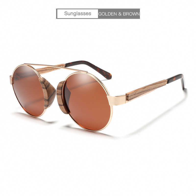 

2021 Wooden Bamboo Round Sunglasses For Men And Women Polarized Lens Glasses Brand Designer Free Shipping